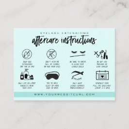 Eyelash Extension Instructions Nazorg Lash Logo Visitekaartje