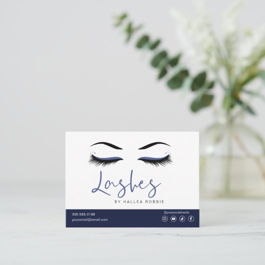 Eyelash Extension Instructions Nazorg Lash Logo Visitekaartje (Staand voorkant)