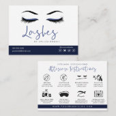 Eyelash Extension Instructions Nazorg Lash Logo Visitekaartje (Voorkant / Achterkant)