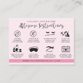 Eyelash Extension Instructions Nazorg Lash Logo Visitekaartje