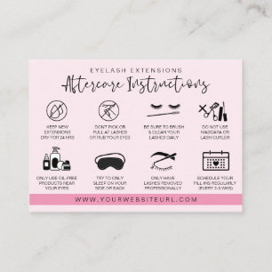 Eyelash Extension Instructions Nazorg Lash Logo Visitekaartje