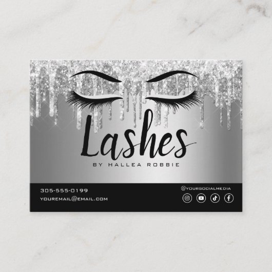 Eyelash Extension Instructions Nazorg Lash Logo Visitekaartje (Voorkant)