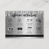 Eyelash Extension Instructions Nazorg Lash Logo Visitekaartje (Achterkant)