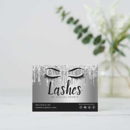 Eyelash Extension Instructions Nazorg Lash Logo Visitekaartje (Staand voorkant)