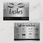 Eyelash Extension Instructions Nazorg Lash Logo Visitekaartje (Voorkant / Achterkant)