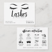 Eyelash Extension Instructions Nazorg Lash Logo Visitekaartje (Voorkant / Achterkant)