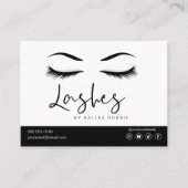 Eyelash Extension Instructions Nazorg Lash Logo Visitekaartje (Voorkant)