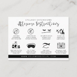 Eyelash Extension Instructions Nazorg Lash Logo Visitekaartje