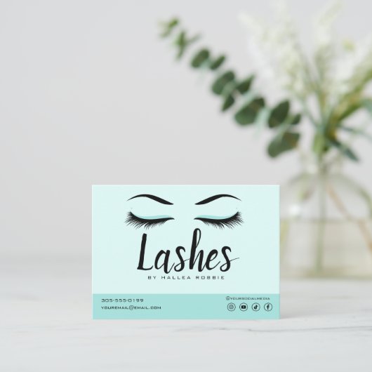Eyelash Extension Instructions Nazorg Lash Logo Visitekaartje (Staand voorkant)