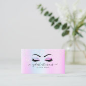 Eyelash Extension Lash Stylist Holographic Glitter Visitekaartje (Staand voorkant)
