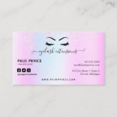 Eyelash Extension Lash Stylist Holographic Glitter Visitekaartje (Achterkant)