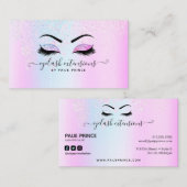 Eyelash Extension Lash Stylist Holographic Glitter Visitekaartje (Voorkant / Achterkant)