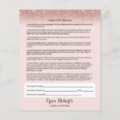 Eyelash Extension Liability Waiver Blush Roos Gold Flyer (Achterkant)