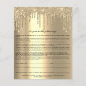 Eyelash Extension Liability Waiver Champaigne Gold Flyer (Achterkant)