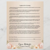 Eyelash Extension Liability Waiver Elegant Ivory Flyer (Achterkant)