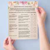 Eyelash Extension Liability Waiver Elegant Ivory Flyer (Hand)