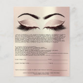 Eyelash Extension Liability Waiver Eyes Roos Roze Flyer (Achterkant)