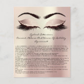 Eyelash Extension Liability Waiver Eyes Roos Roze Flyer (Voorkant)