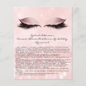 Eyelash Extension Liability Waiver Eyes Roze Flyer (Voorkant)
