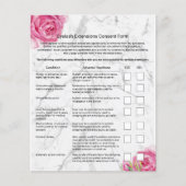 Eyelash Extension Liability Waiver  Floral Flyer (Voorkant)