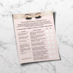 Eyelash Extension Liability Waiver Gold Border Flyer<br><div class="desc">Eyelash Extension Liability Waiver & Release Form Gold Glitter Border Flyers.</div>