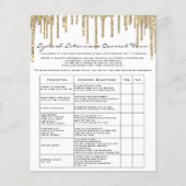 Eyelash Extension Liability Waiver Gold Drip White Flyer (Voorkant)