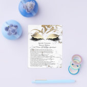 Eyelash Extension Liability Waiver Marble Gold Flyer (Enkel)