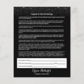 Eyelash Extension Liability Waiver Modern Black Flyer (Achterkant)