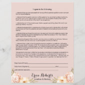 Eyelash Extension Liability Waiver & Release Form Flyer (Achterkant)