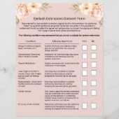 Eyelash Extension Liability Waiver & Release Form Flyer (Voorkant)