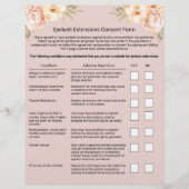 Eyelash Extension Liability Waiver & Release Form Flyer (Voorkant)