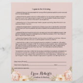 Eyelash Extension Liability Waiver & Release Form Flyer (Achterkant)