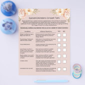 Eyelash Extension Liability Waiver & Release Form Flyer (Enkel)