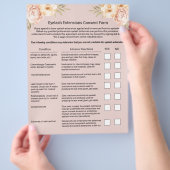 Eyelash Extension Liability Waiver & Release Form Flyer (Hand)