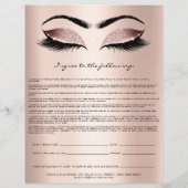 Eyelash Extension Liability Waiver Roos Blush Flyer (Achterkant)