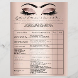 Eyelash Extension Liability Waiver Roos Blush Flyer