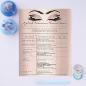 Eyelash Extension Liability Waiver Roos Blush Flyer (Enkel)