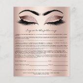 Eyelash Extension Liability Waiver Roos Blush Flyer (Achterkant)