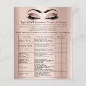 Eyelash Extension Liability Waiver Roos Blush Flyer (Voorkant)