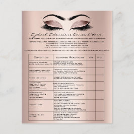 Eyelash Extension Liability Waiver Roos Blush Flyer