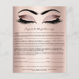 Eyelash Extension Liability Waiver Roos Blush Flyer