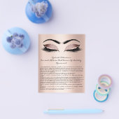 Eyelash Extension Liability Waiver Roos Blush Flyer (Enkel)