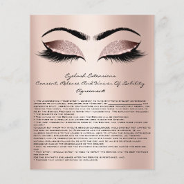 Eyelash Extension Liability Waiver Roos Blush Flyer