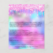 Eyelash Extension Liability Waiver Roos Drivers Flyer (Achterkant)