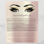 Eyelash Extension Liability Waiver Roos Eyes Flyer (Achterkant)