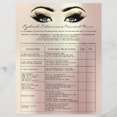 Eyelash Extension Liability Waiver Roos Eyes Flyer (Voorkant)