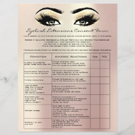 Eyelash Extension Liability Waiver Roos Eyes Flyer