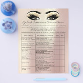 Eyelash Extension Liability Waiver Roos Eyes Flyer (Enkel)