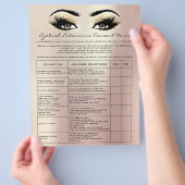 Eyelash Extension Liability Waiver Roos Eyes Flyer (Hand)