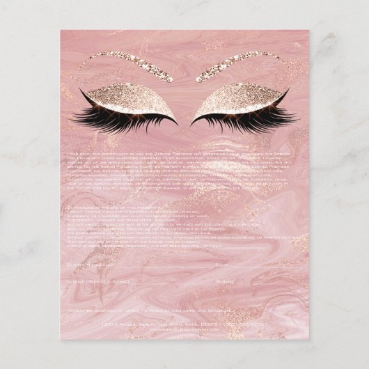 Eyelash Extension Liability Waiver Roos Marble1 Flyer (Achterkant)